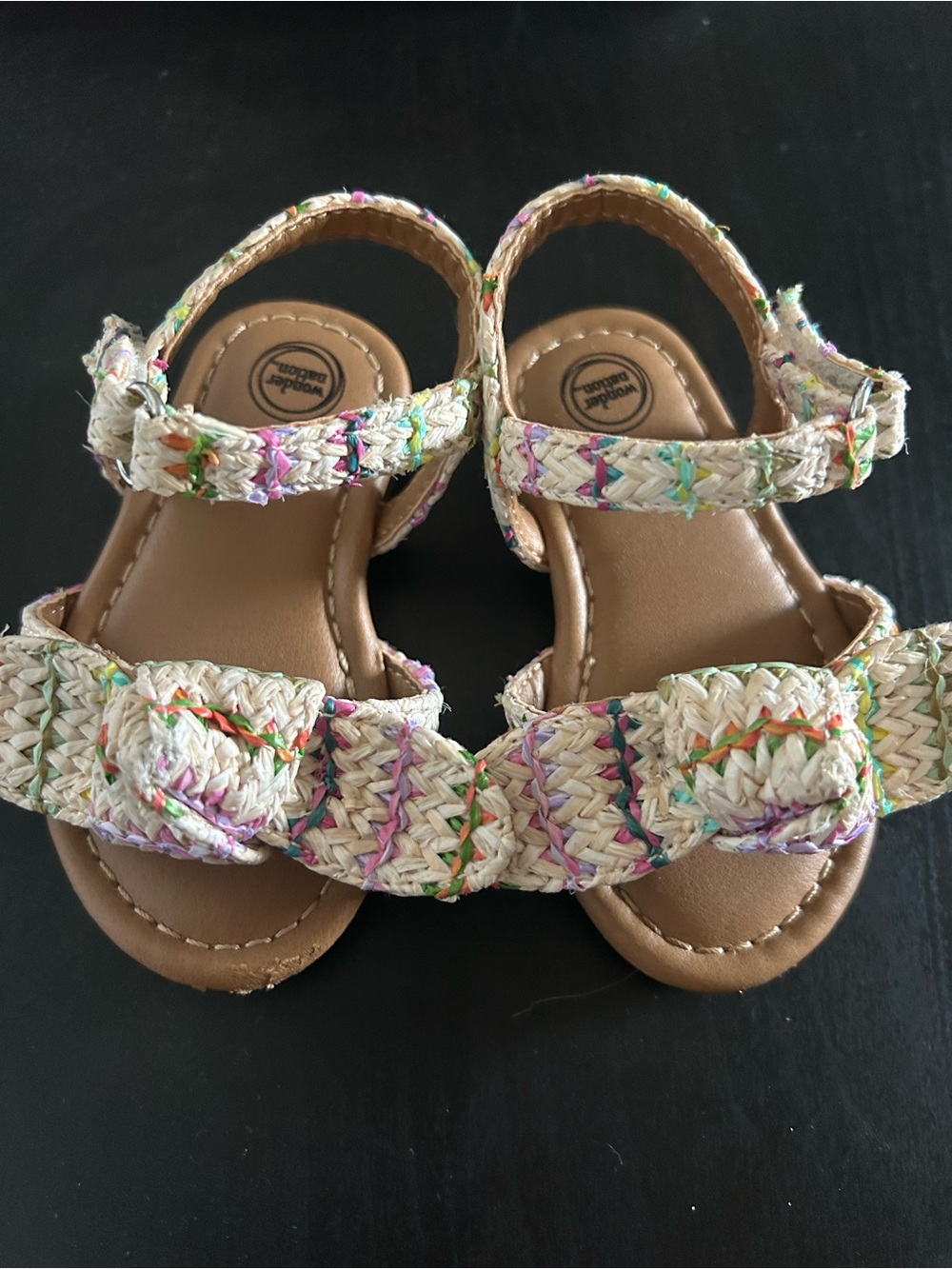 Toddler Sandals with Multicolor Stitching